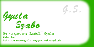 gyula szabo business card